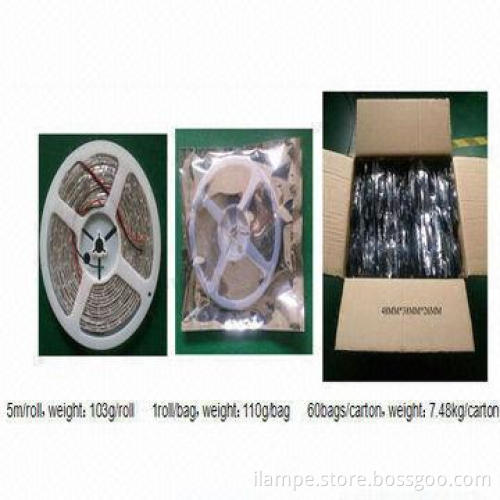 SMD3528 120LEDs/m IP20 white LED strip with 12V DC poer